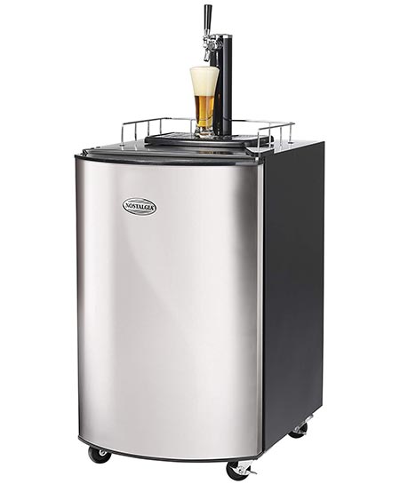 Number 2: Nostalgia KRS2150 Full-Size Kegerator Stainless-Steel Draft Beer Dispenser
