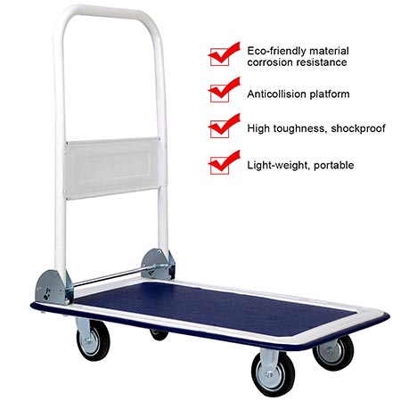 1. Goplus Folding Platform Cart 330LBS Rolling Flatbed Cart Hand Platform Truck Push Dolly