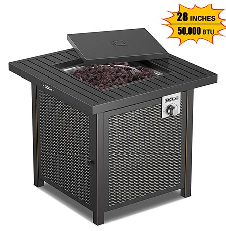 5. TACKLIFE Portable Gas Fire Pit, 18.7 inches