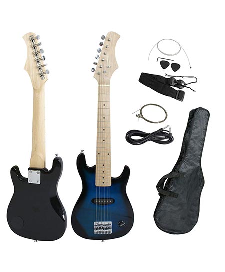 9. Mini Kids Blue Electric Guitar by Smartxchoices