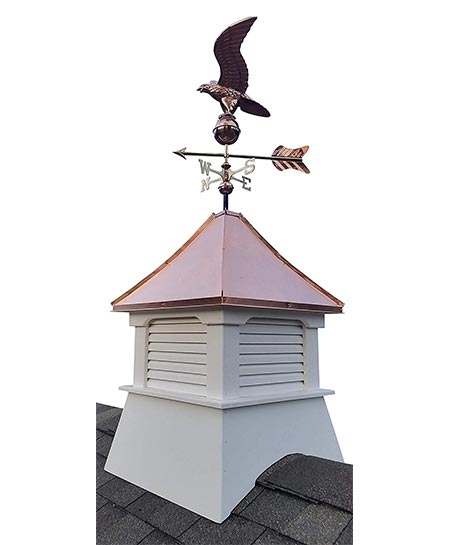 7. Accentua Olympia Cupola with Eagle Weathervane, 24 in. Square, 63 in. High