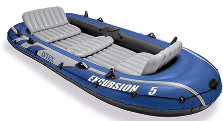 2. Intex Excursion 5 Person Inflatable Boat Set