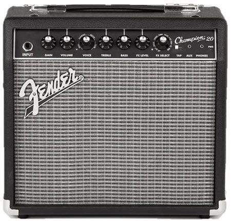 1. Fender Champion 20 - 20-Watt Electric Guitar Amplifier