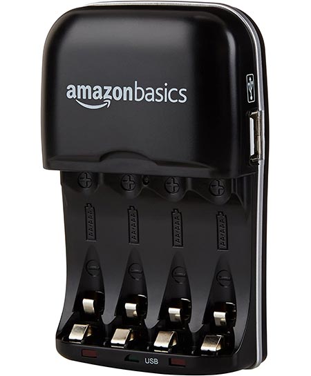 2. AmazonBasics Battery Charger