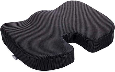 2-DMI Memory Foam Seat Cushion with Coccyx Pad