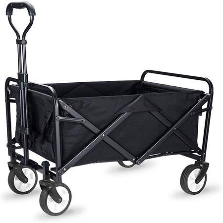 3. WHITSUNDAY Collapsible Folding Garden Utility Wagon 