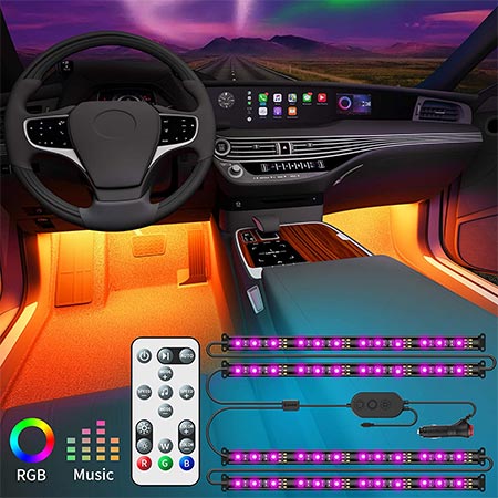 3-Govee Upgraded Interior Car Lights with Remote Control