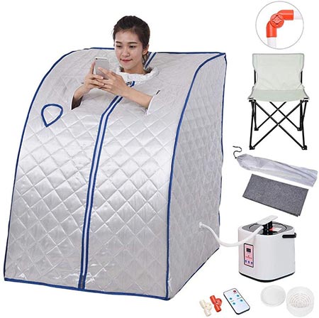 5. LeeMas Inc. co Silver 2L Portable Steam Sauna Kit