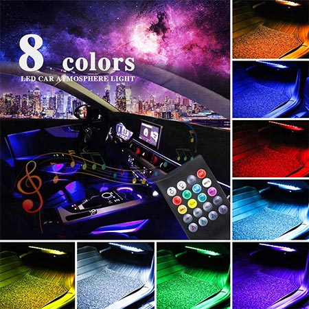 5-LivTee 12V Car Remote Control LED Strip Light