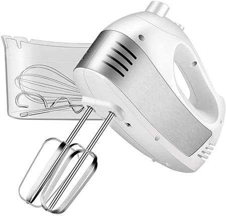 2. Hand Mixer with 5-Speed 250W Power Advantage Electric Handheld Mixer