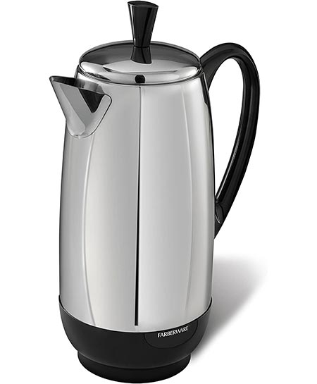  3. Farberware 12-Cup Percolator, Stainless Steel