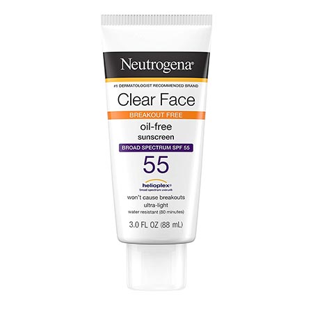 3-Neutrogena Clear Face Liquid Lotion with SPF 55