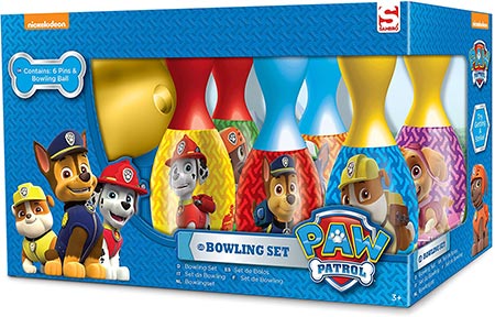 10 Paw Patrol 6 pin Bowling set