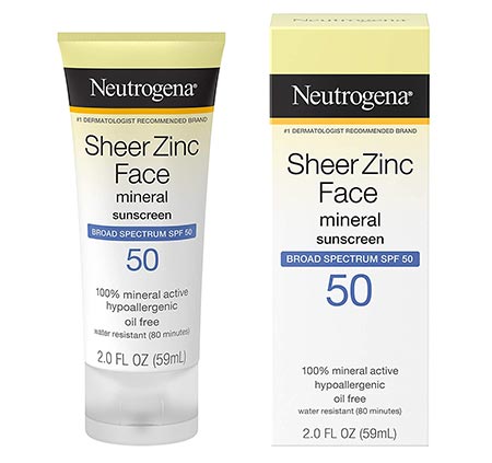 7-Neutrogena Sheer Zinc Oxide Non-Greasy Dry-Touch