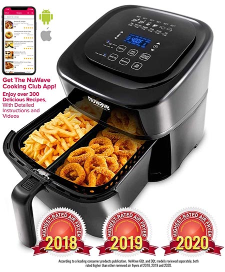  4. NUWAVE BRIO 6-Quart Digital Air Fryer