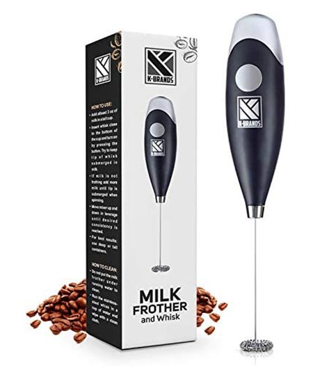 8 Milk frother-handled battery-electric foam maker