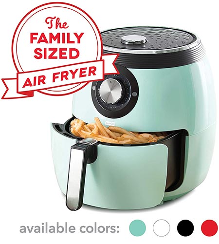  2. Dash DFAF455GBAQ01 Deluxe Electric Air Fryer