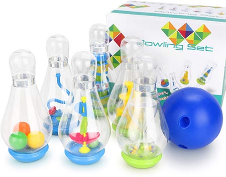 6. WOSTOO Bowling Set for Toddlers