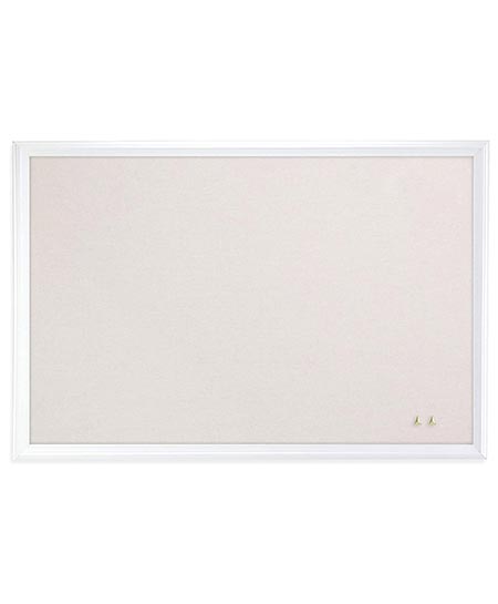 2. U Brands Cork Linen Bulletin Board, 30 x 20 Inches, White Wood Frame (2074U00-01)