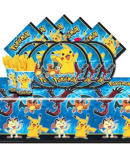 3. Pokemon Pikachu & Friends Birthday Party Tableware.