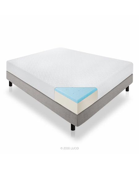 7. LUCID 10 Inch Gel Memory Foam Mattress